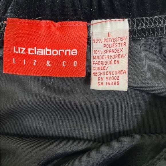 Liz Claiborne Liz & Co Velvet Maxi Skirt Drawstring Vintage Large - Picture 3 of 4